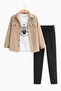 Velvet Style Shirts, Short Sleeve T-Shirt and Linen Pants Boys' 3-Piece Set - 2