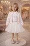 Cumi̇no Pul Sequined Bomper Jacket, Tutu Skirt and T-Shirt 3-Piece Set