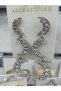 Gold Color Stone Crescent Hanging Earrings - 3