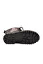 Black Fur-Lined Lace-Up Zippered Girl's Boots - 5