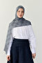 Luna Star Pattern Jacquard Shawl - Dark Gray - 4
