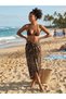 Women's Viscose Beach Dress and Pareo - Leopard and Multicolor Sarong That Can Be Converted to a Dress, 80X135 cm - 5
