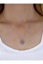 Silver Color Women's Snowflake Zircon White Stone Snowflake Steel Necklace