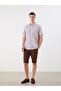 Regular Fit Short Sleeve Plaid Poplin Men's Shirt - 2