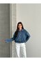 Belt Detail Oversized Jean Denim Jacket - 4