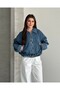 Belt Detail Oversized Jean Denim Jacket