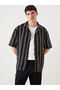 Regular Fit Short Sleeve Striped Men's Shirt