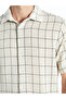 Regular Fit Short Sleeve Plaid Men's Shirt - 3