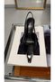 Pointed Toe Silver Buckle Detail Heeled Shoes Black - 4