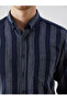 Regular Fit Long Sleeve Striped Men's Shirt - 3