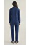 Women's Cotton Piece Shirt Collar Striped Long Pajama Set - 3