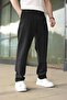 Men's Linen Trousers - Comfortable Cut with Buttoned Zipper and Tie Detail