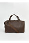 Gulis clothing large size brown leather Leather-Look cake travel bag