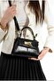 Women's Hand Shoulder Crossbody Long Strap Bag Black - 2