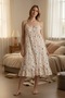 Cloud Print Nightdress – Women’s Ruffle Hem Sleepwear - 2