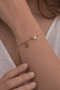 Butterfly Decorated Steel Women's Bracelet, Pool and Sea Resistant, Gold 316L, 16+ 5 Cm, 3 Years Warranty