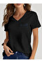 Women's Summer Vibes Printed V-Neck Regular Fit T-Shirt with Sleeves