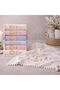 6-Piece Flora Light Flamingo Embroidered Hand-Face Towel Set with Velvet Pompoms (50 X 90 cm) - 4