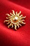 Sun Button 2.5 cm Gold Coated 1 Pack 5 Pieces - 4