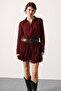 Scarlet Chic Bordeaux Belt Li Mini Dress - 4