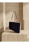Black Color Imported Luxury K Velvet Chain Metal S Strappy Crystal Stone Women's Evening Dress Bag - 3