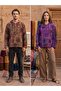 Unisex Indian Ethnic Vintage Patterned Hooded Kangaroo Pocket Sweatshirt - 4