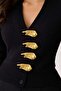Special Design Button 3.5 cm Gold Plated 1 Pack 4 Pieces - 4
