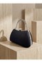 Black Color Imported Luxury K Velvet Chain Metal S Strappy Crystal Stone Women's Evening Dress Bag - 4
