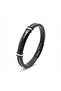 💎   Premium Name-Engravable Steel Wire Rope D Leather and Black Titanium Lock Bracelet 31833B15D1 - 5