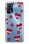 حافظة هاتف شفافة متوافقة مع هاتف اوبو A16 / A55 من نوع Hearted Evil Eye منقوش