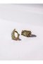 Women's Steel Geometric Zircon Stone Earrings - 3