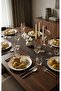 Modern Porcelain Aura Pattern 6-Person 24 cm Serving Presentation Plate Set Porcelain Dinner Plates - 3
