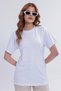 Women's White Basic T-Shirt – Regular Fit Crew Neck 100% Cotton 30/1 Single Jersey Fabric Casual T-Shirt - 4