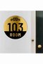 Apartment Apartment Hotel Office Door Number Black and Gold Plexiglass 12X12 cm (Customizable) - 4