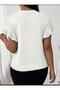 Short Sleeve Lace-Like Knit Slim Fit Crew Neck Knitwear Sweater - 5