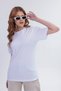 Women's White Basic T-Shirt – Regular Fit Crew Neck 100% Cotton 30/1 Single Jersey Fabric Casual T-Shirt - 5