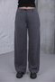 Women's Gray High Waist Palazzo Pants Wide Leg Crepe Fabric Comfortable Fit Daily Stylish Trousers
