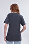 Women's Anthracite Basic T-Shirt – Regular Fit Crew Neck 100% Cotton 30/1 Single Jersey Fabric Casual T-Shirt - 8