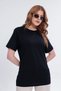 Women's Black Basic T-Shirt – Regular Fit Crew Neck 100% Cotton 30/1 Single Jersey Fabric Casual T-Shirt - 7