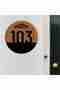 Apartment Apartment Hotel Office Door Number Black Plexiglass Wood Detail 12X12 cm (Customizable) - 4