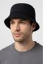 Unisex Black Bucket Hat |   Cotton Lu Gabardine Sun Protection Fisherman Model - 3