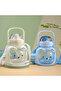 Children's Water Bottle with Cute Teddy Bear Figure and Straw - Adjustable Strap Liter Leak-Proof Water Bottle - 3