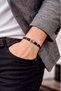 Men's Natural Stone Bracelet Handmade with Lava Stone and Hematite Stone Stylish Men's Bracelet