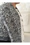 Black, White Patterned Shawl