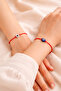 Minimal Heart and Evil Eye Bead Figured Adjustable Red String Lover and Friendship Bracelet Set - 2