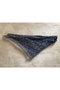 Navy Blue-White Floral Print Shawl - 3