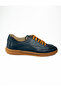 2360 Navy Blue Leather Men's Casual Shoes - 2