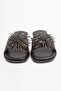 Bln 177 Pompon Stone Detail Flat Sole Slipper - 3
