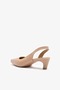 Punch Nude Leather Women Heeled Shoes - 3