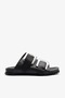 Lume Black Leather Women's Slipper
